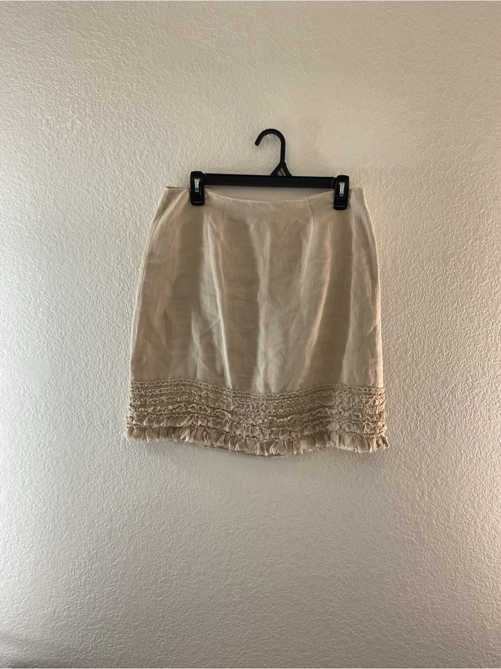 Designer Tommy Bahama Vintage Two Palms Linen Ruffle Skirt Summer Festival Chic
